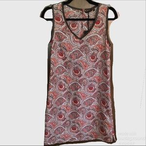 Massimo Dutti Silk Dress Paisley Sheath 4 NEW Designer Whimsical Autumn